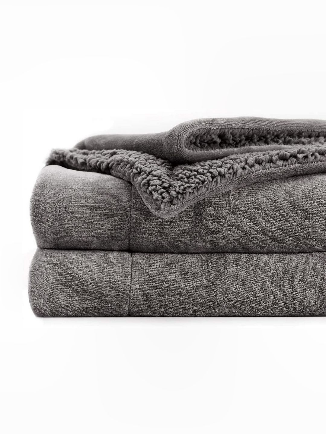 LA VERNE Grey Heavy Winter 500 GSM Single Bed Blanket-image-35