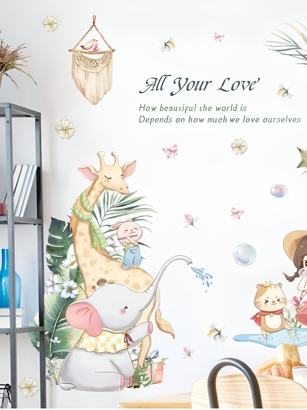 Jaamso Royals Brown & Green Cartoon Animal 3D Self-Adhesive Wall Sticker-picture-23