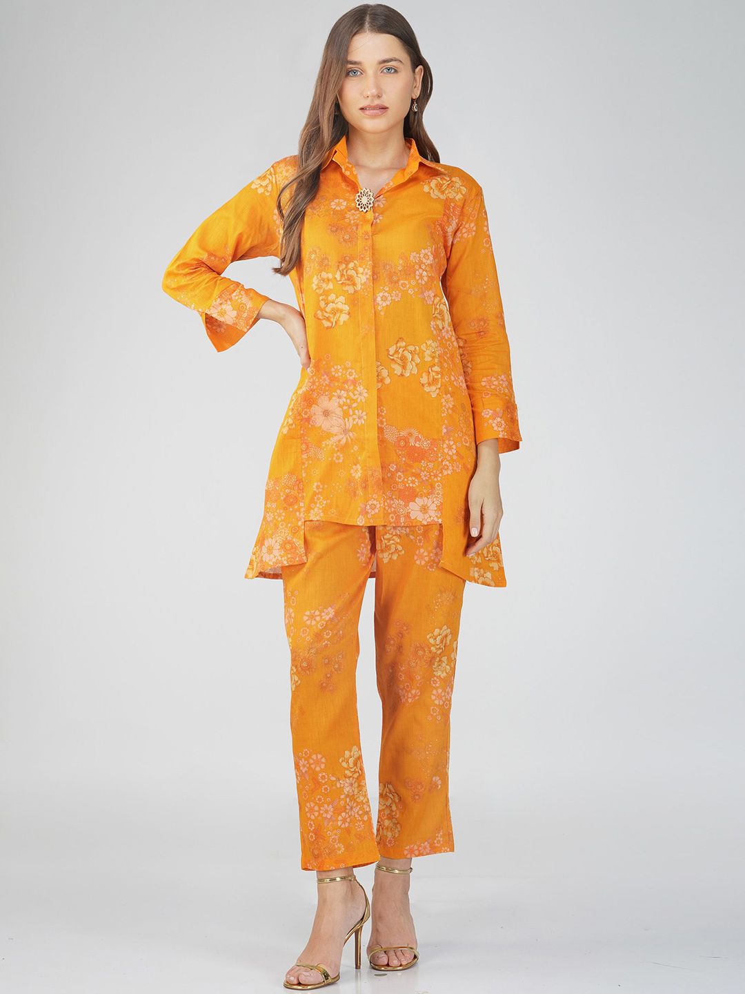 Bindigasm Printed Pure Cotton Long Sleeve Tunic & Trouser Co-Ords-picture-30