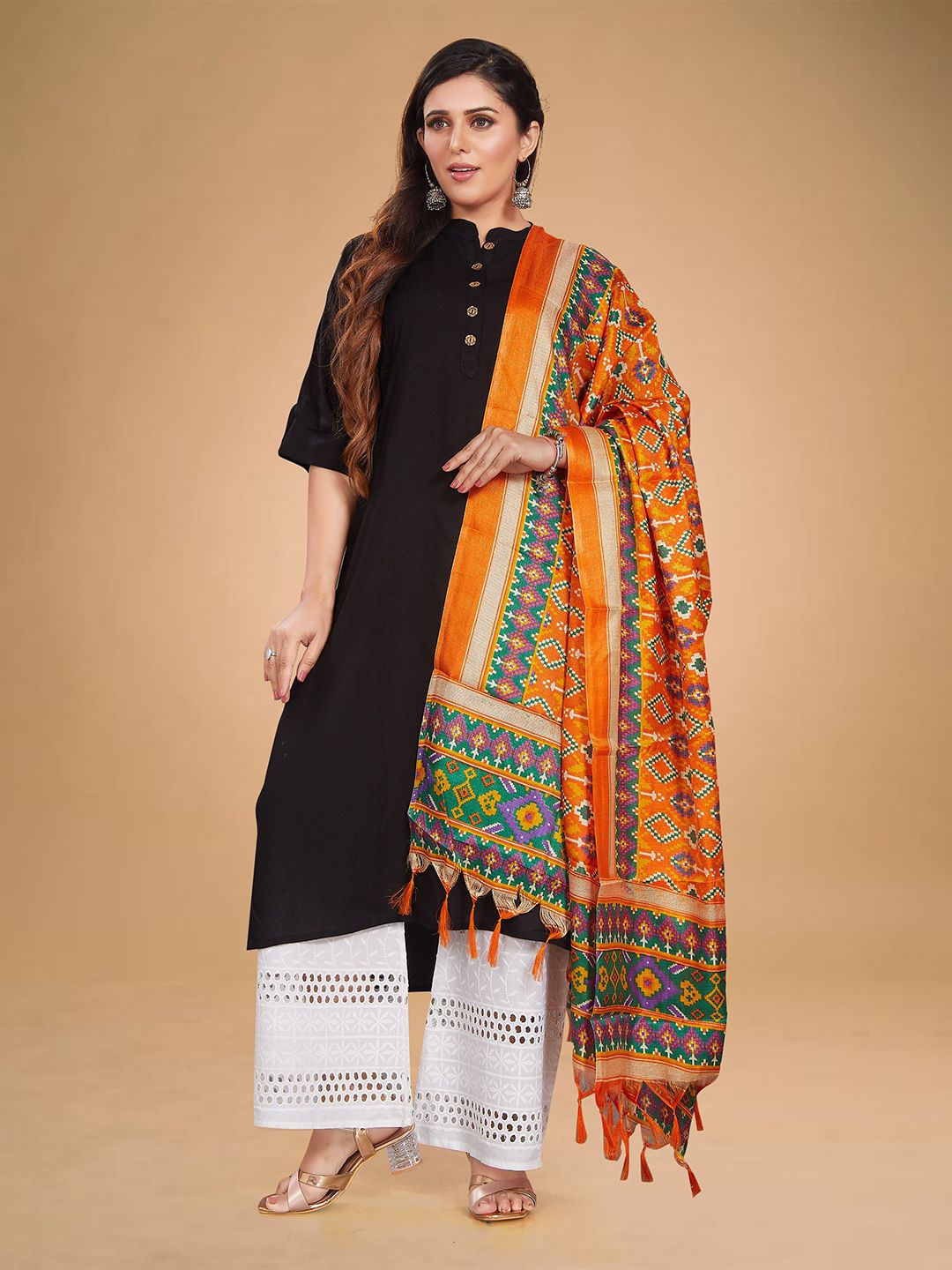 Rani Saahiba Ethnic Motifs Printed Art Silk Dupatta-picture-44