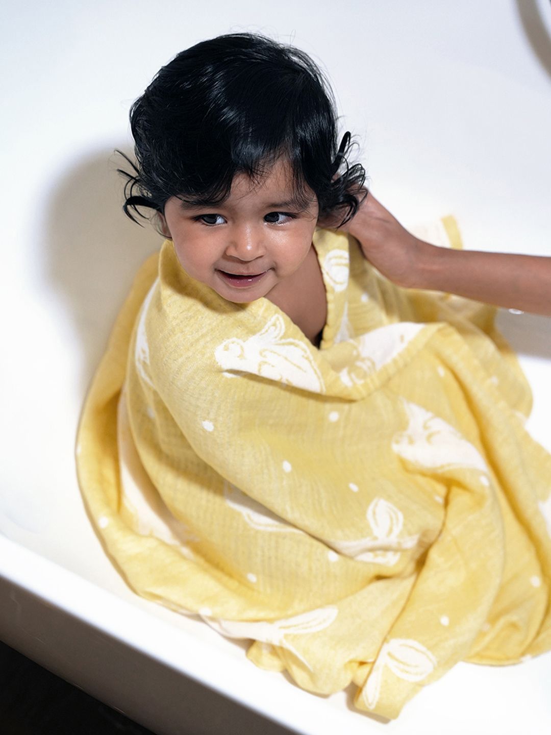 Doctor Towels Yellow & White 1 Printed Other 350 GSM Bath Towel-image-19