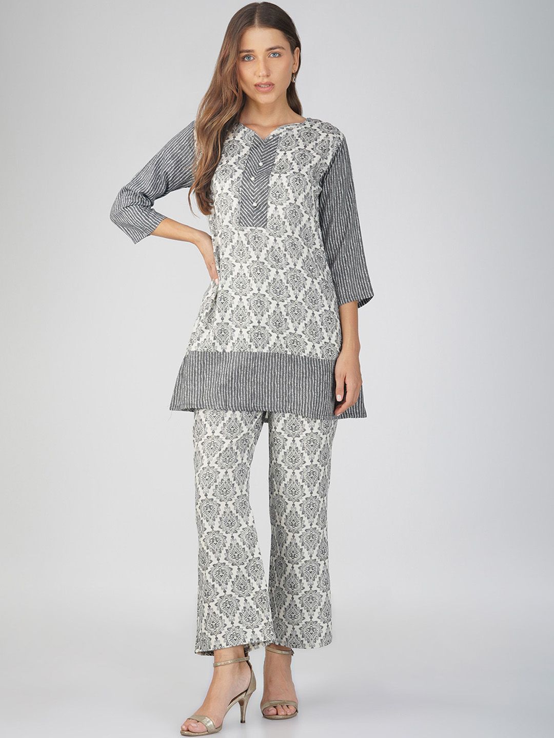 Bindigasm Printed Tunic & Palazoo Co-Ord Set-picture-26