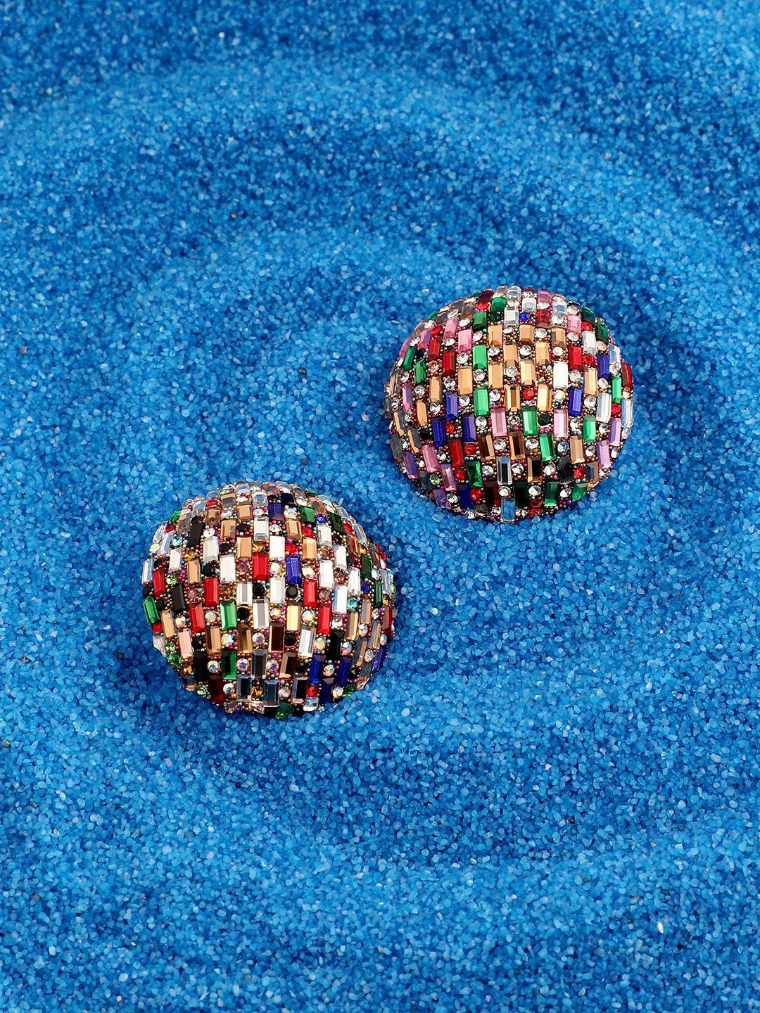 SOHI Contemporary Studs Earrings-image-15