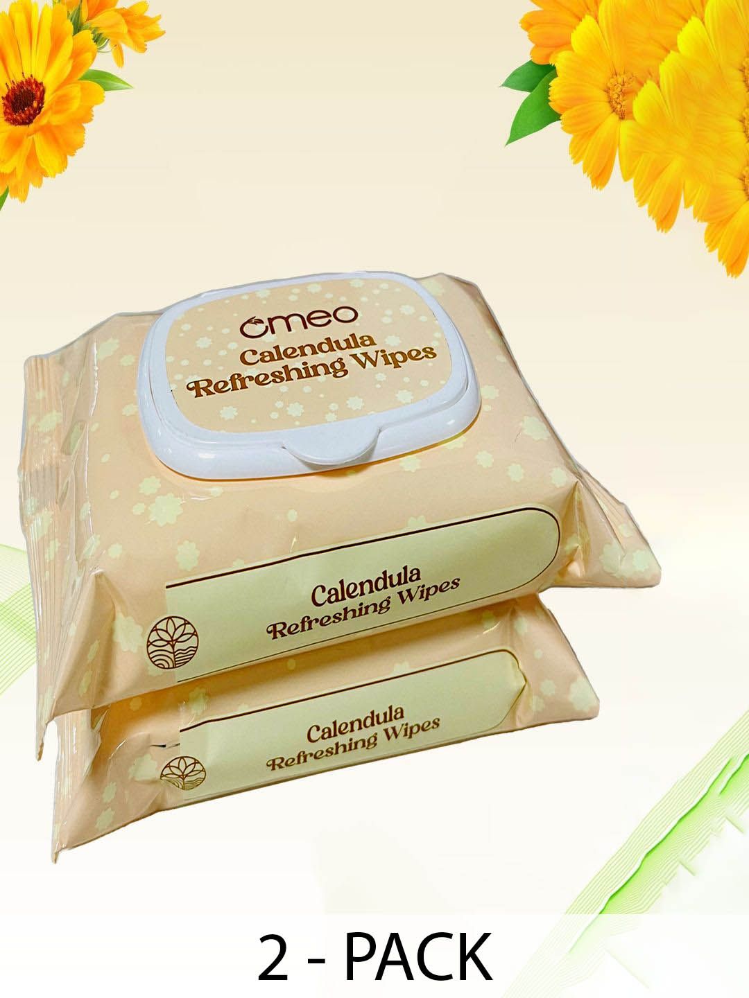 Omeo Set Of 2 Calendula Refreshing Wipes - 25 Wipes Each-picture-35