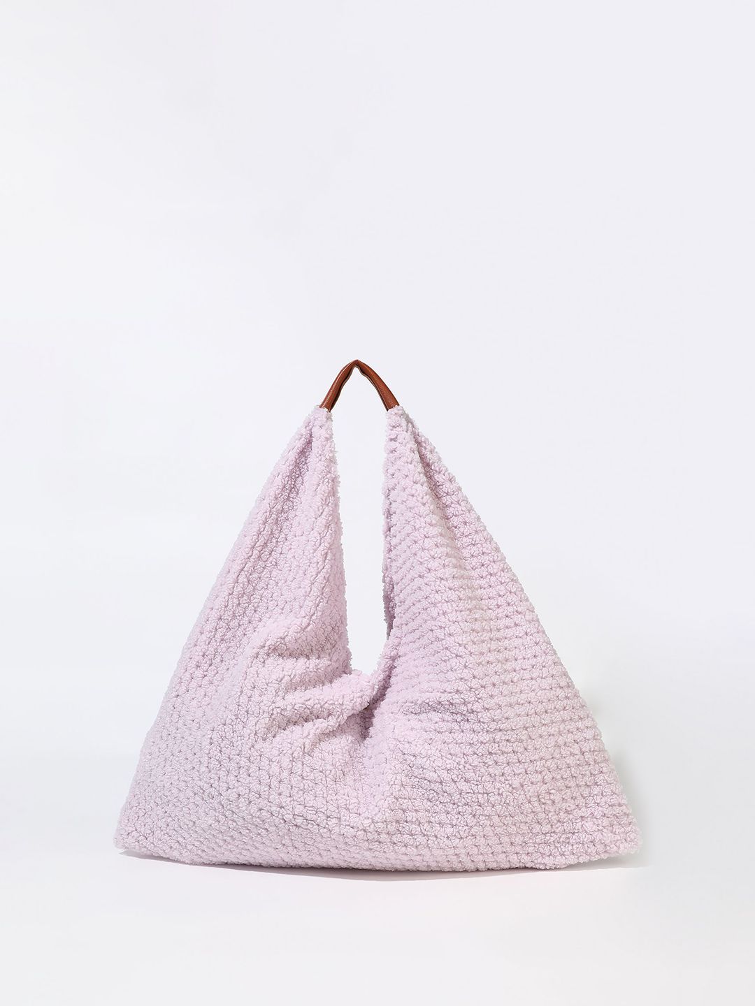 LULU & SKY Textured Oversized Structured Satchel with Cut Work-image-10