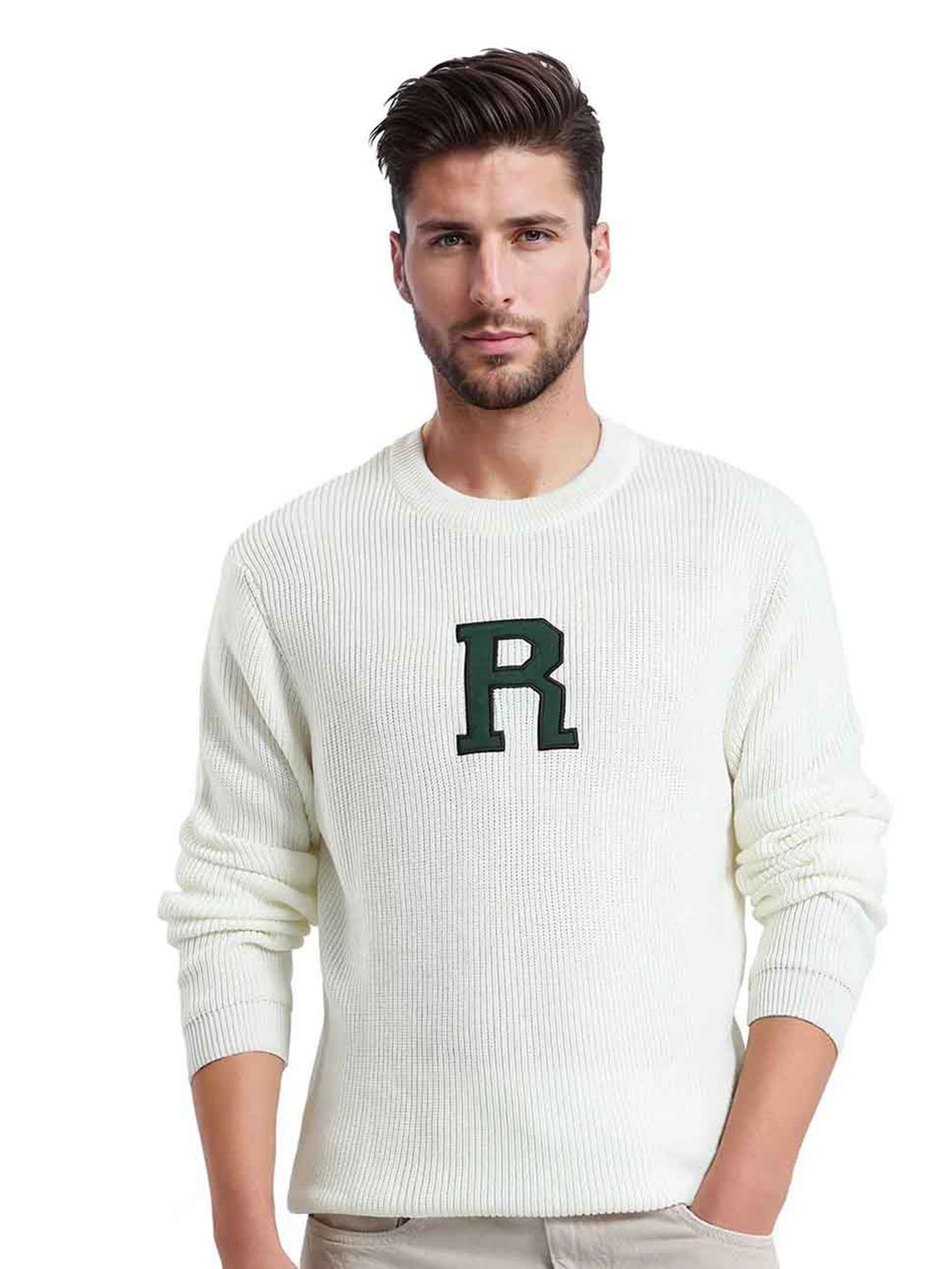 RARE RABBIT Men Typography Pullover-picture-31