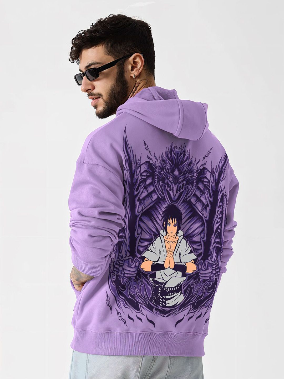 Crazymonk Men Printed Hooded Pullover Sweatshirt-picture-26