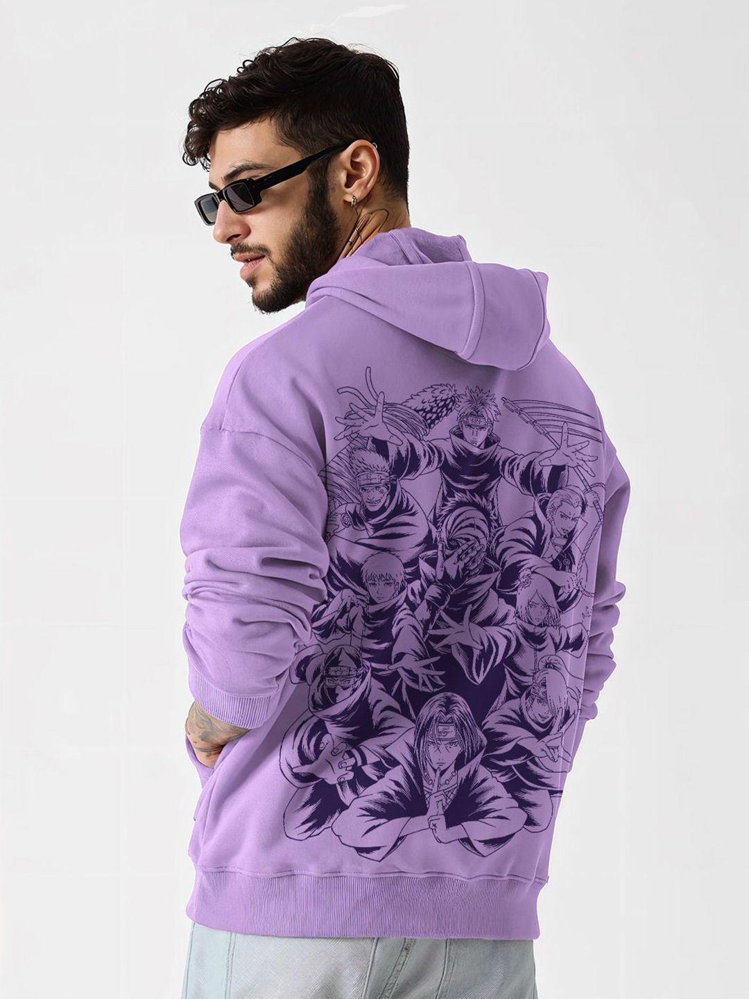 Crazymonk Men Printed Hooded Pullover Sweatshirt-picture-23