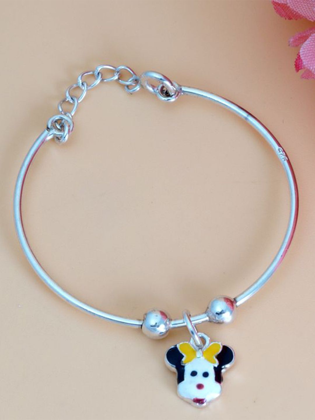 Tuanz Silver Jewelry Kids Pack Of 2 925 Silver Rhodium-Plated Link Bracelet-image-7
