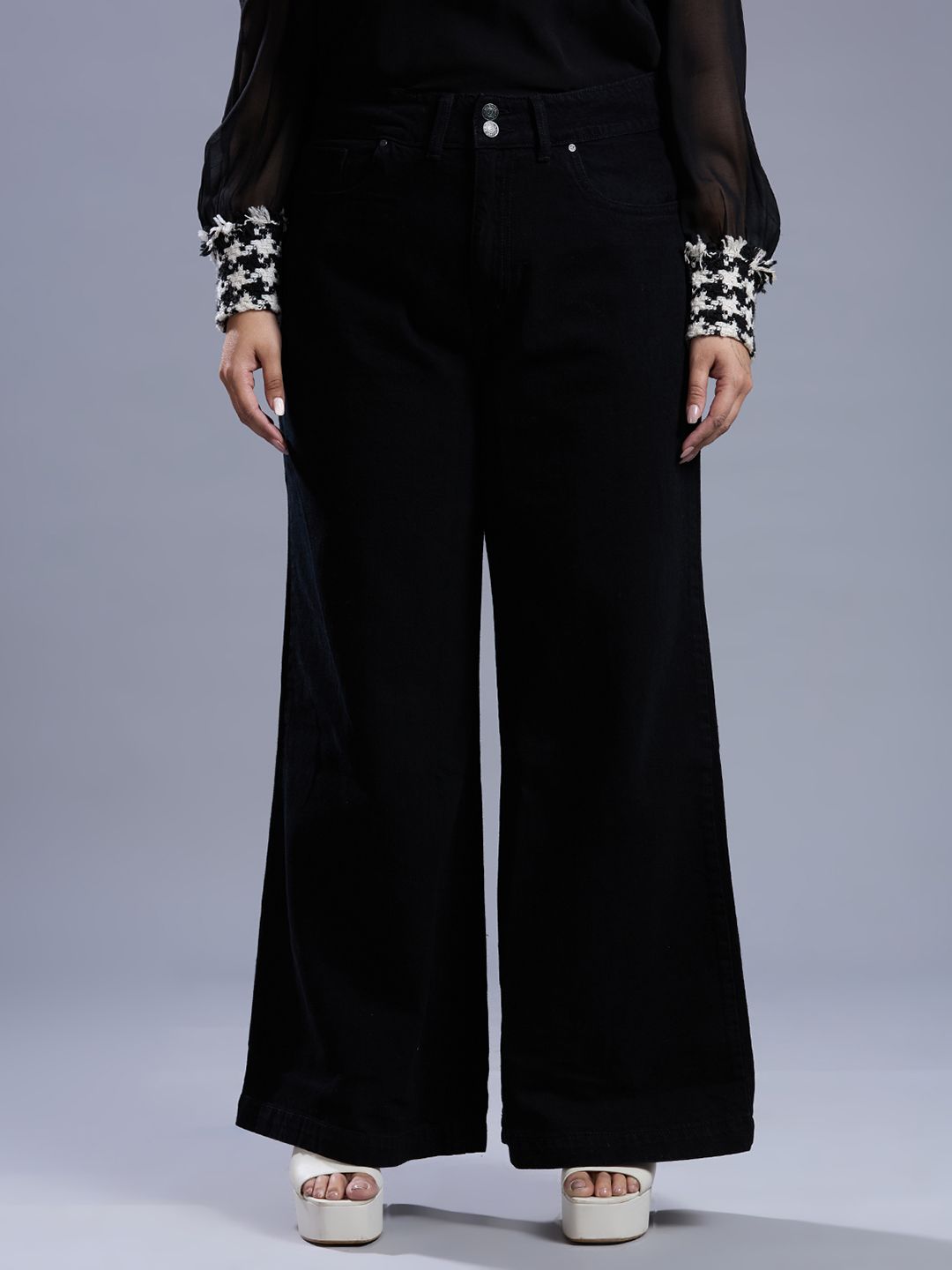 Turning Blue Women Wide Leg High-Rise  Jeans