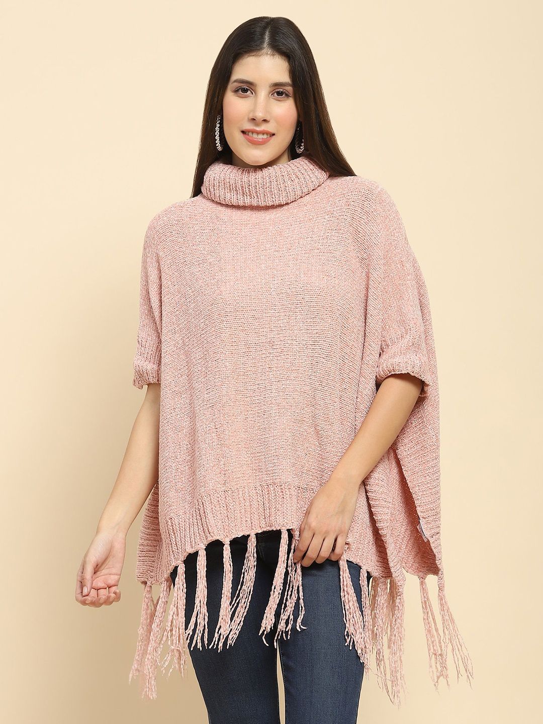 Global Republic Women Poncho with Fringed Detail-picture-12