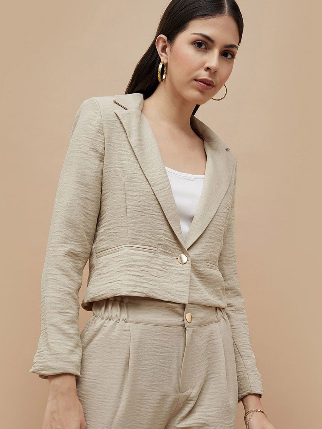 CODE by Lifestyle Women Lapel Collar Solid Casual Tailored Jacket-picture-25