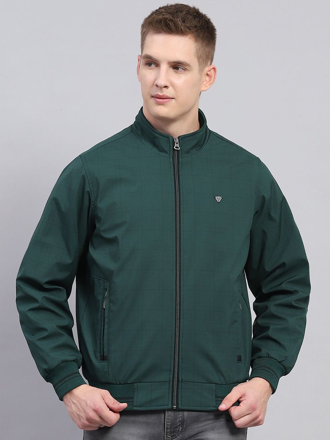 Monte Carlo Men Mock Collar Solid Casual Padded Jacket-picture-43
