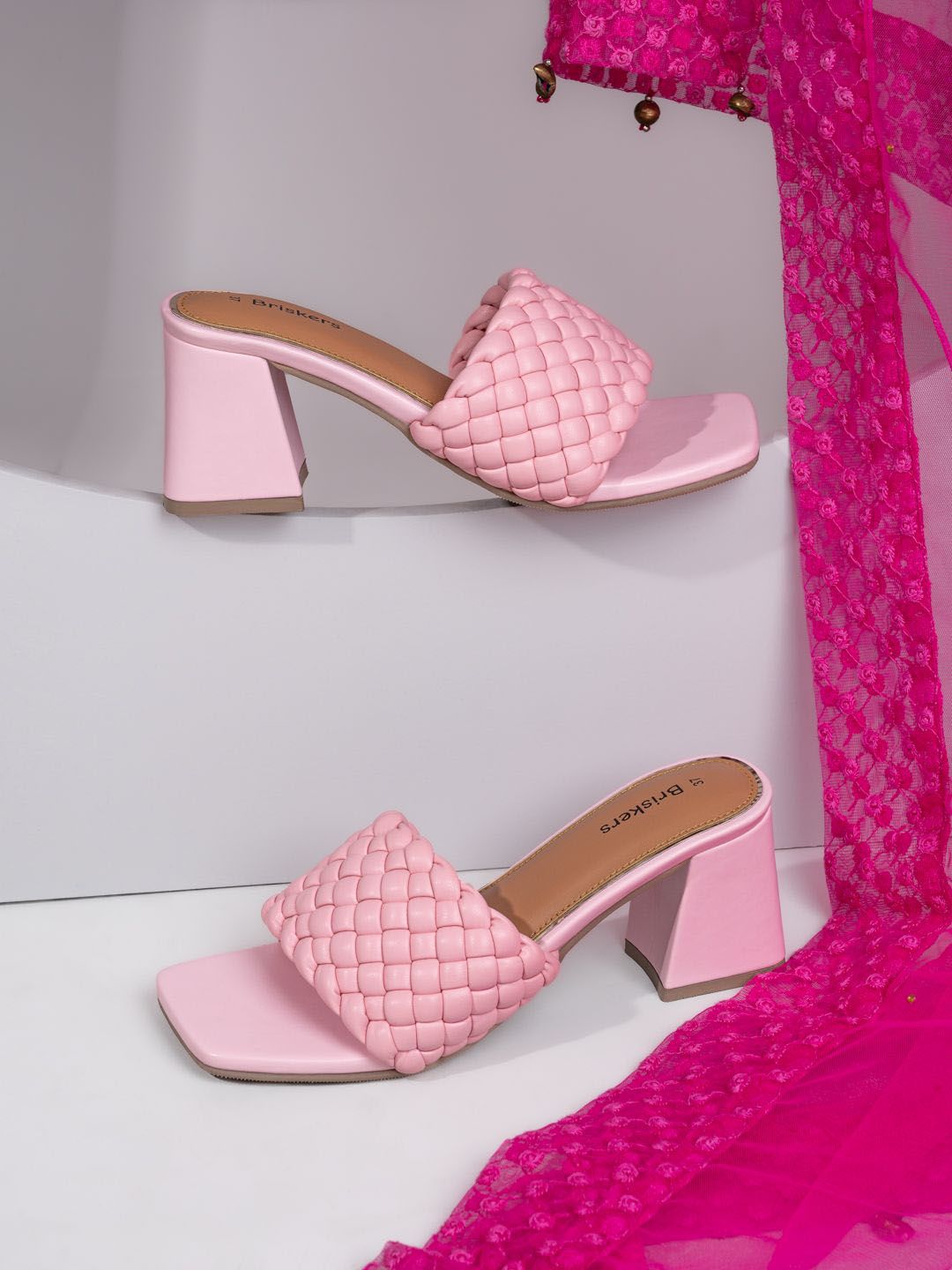 BRISKERS Women Woven Design Block Sandals-picture-52