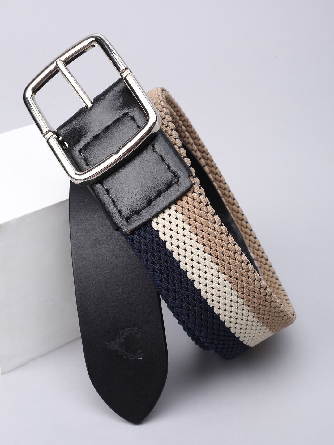 Allen Solly Men Striped Leather Belt-picture-44