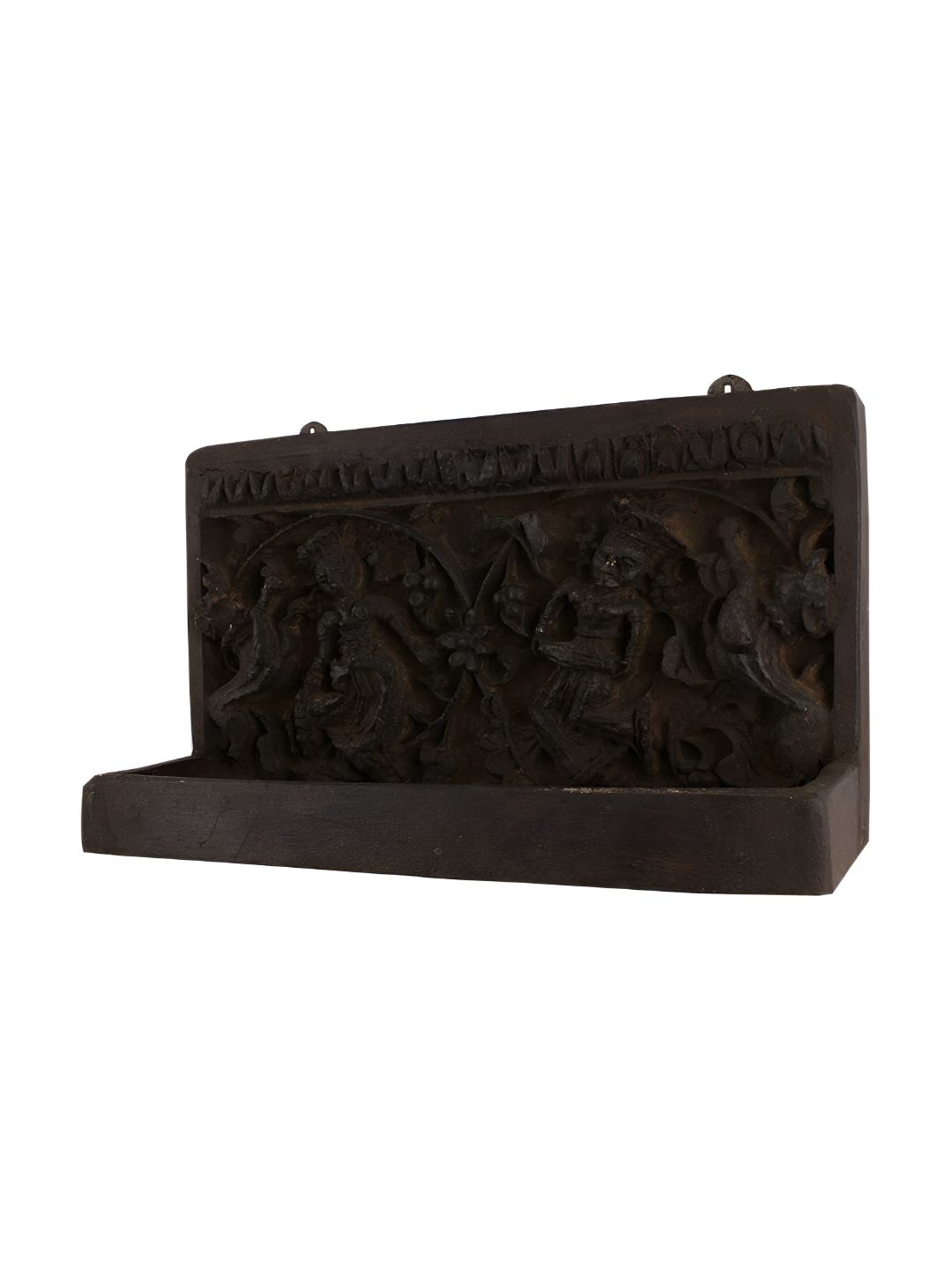 IndianShelf Bronze Toned Wooden Dhokra Wall Mounted Hooks Kitchen Hanger-picture-30