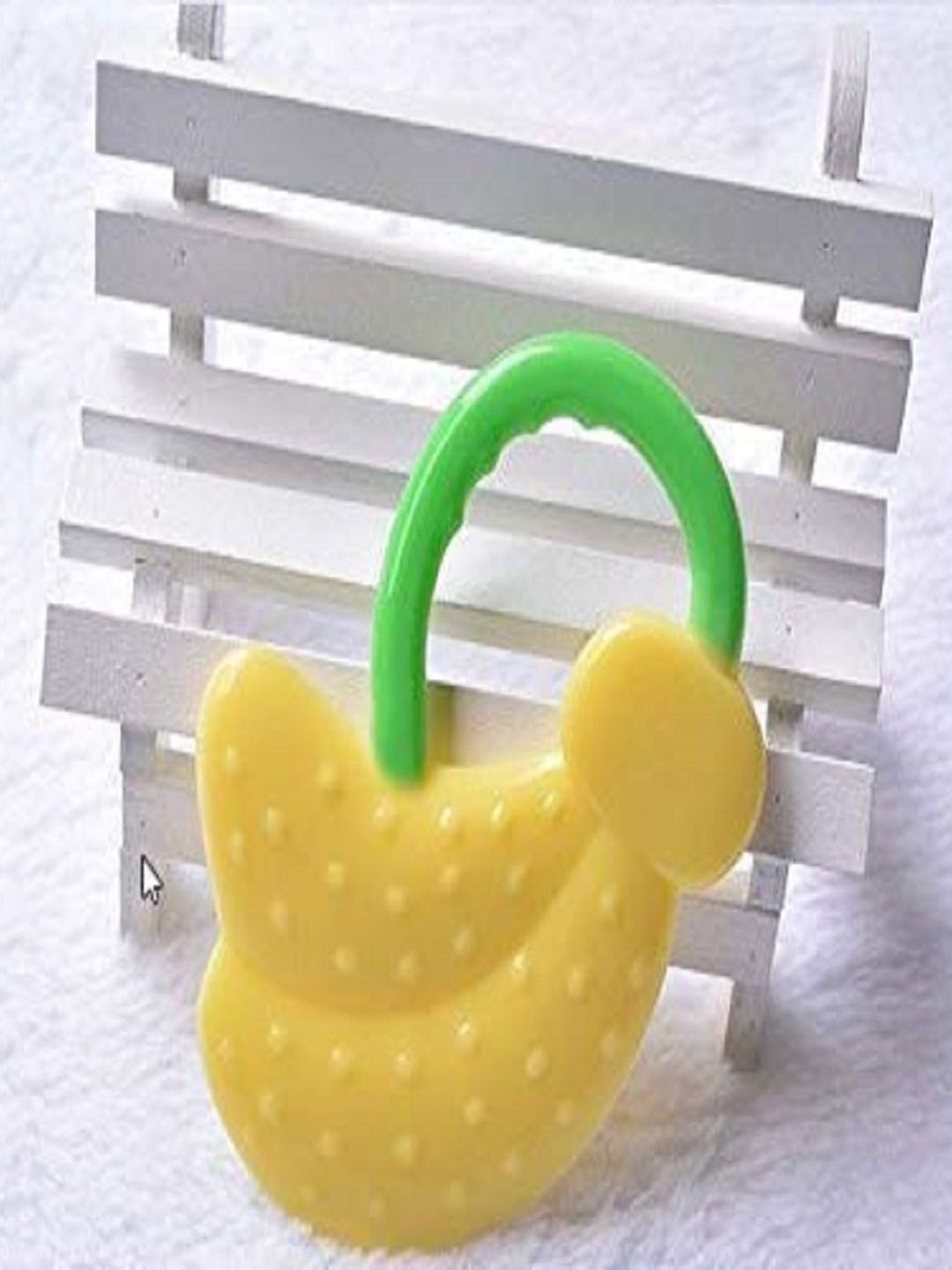 Kritiu Infants Yellow & Green Fruit Shape Baby Teether-image-43