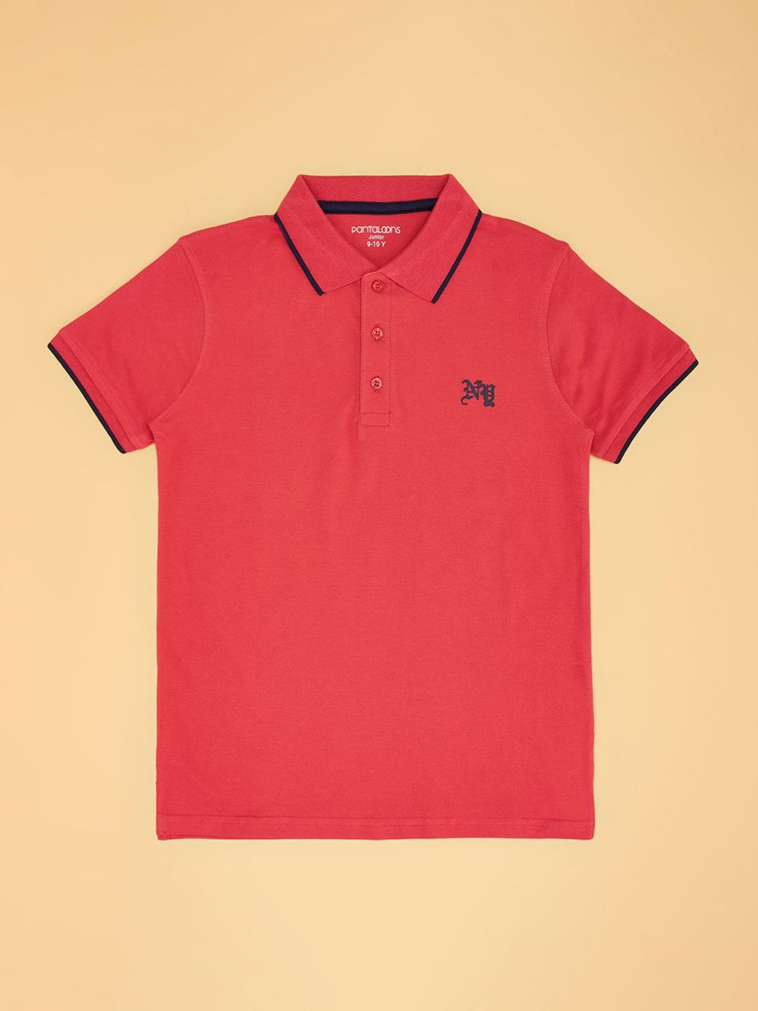 Pantaloons Junior Boys Solid Polo Collar Cotton T-shirt-picture-37