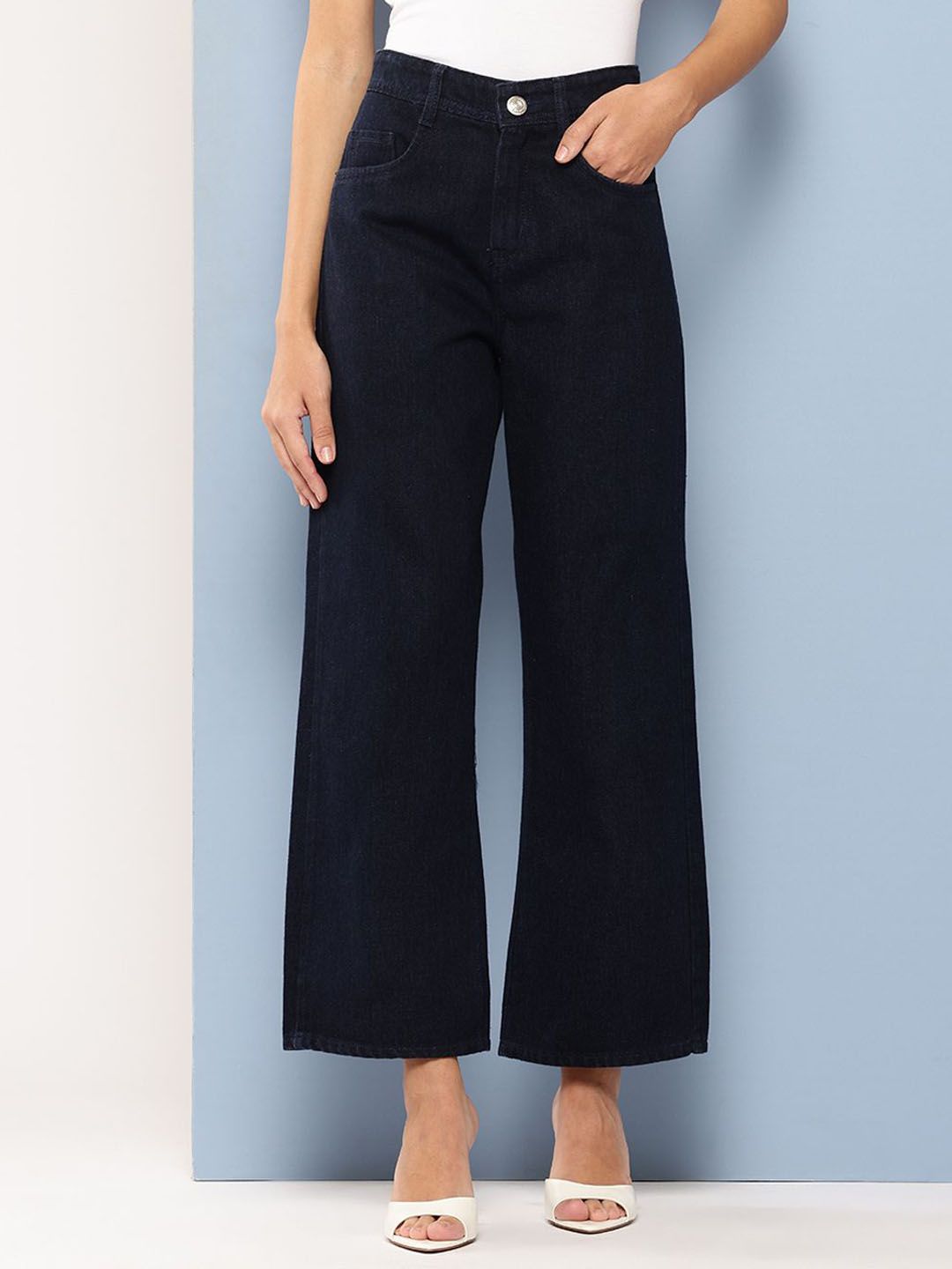 The Roadster Lifestyle Co Women Flared-Fit High-Rise No Fade Jeans