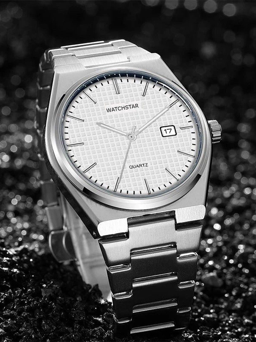 WATCHSTAR Men Patterned Dial & Stainless Steel Straps Analogue Watch Royal Silver-image-24