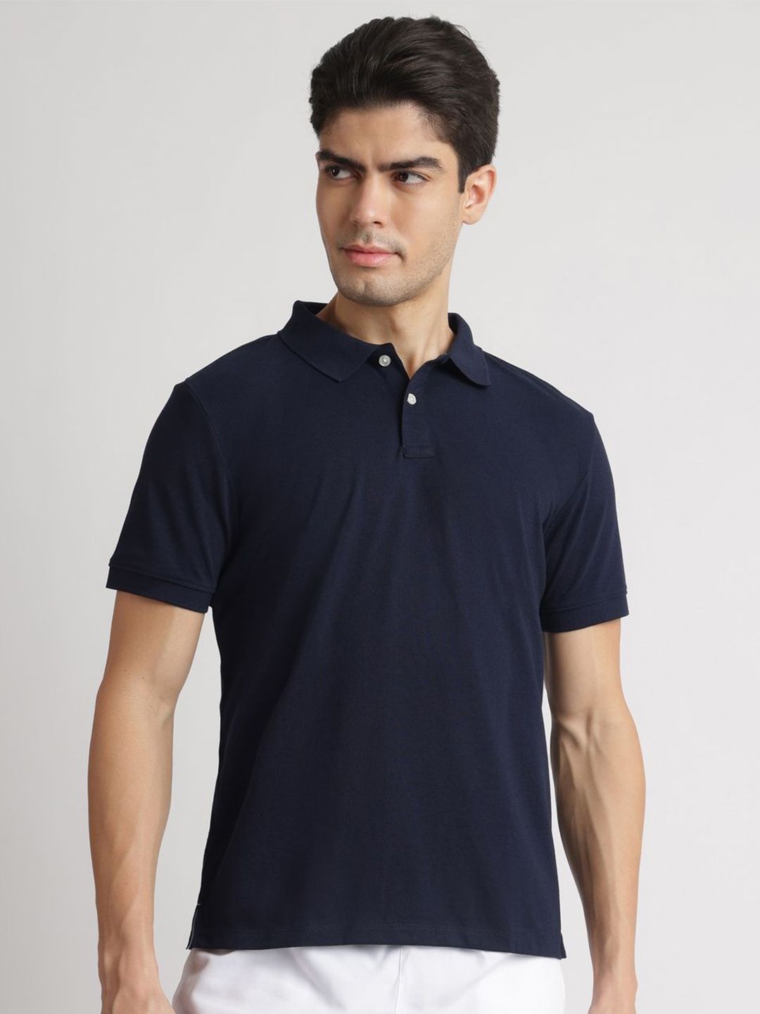 Reebok Men Solid Polo Collar Cotton T-shirt-picture-19