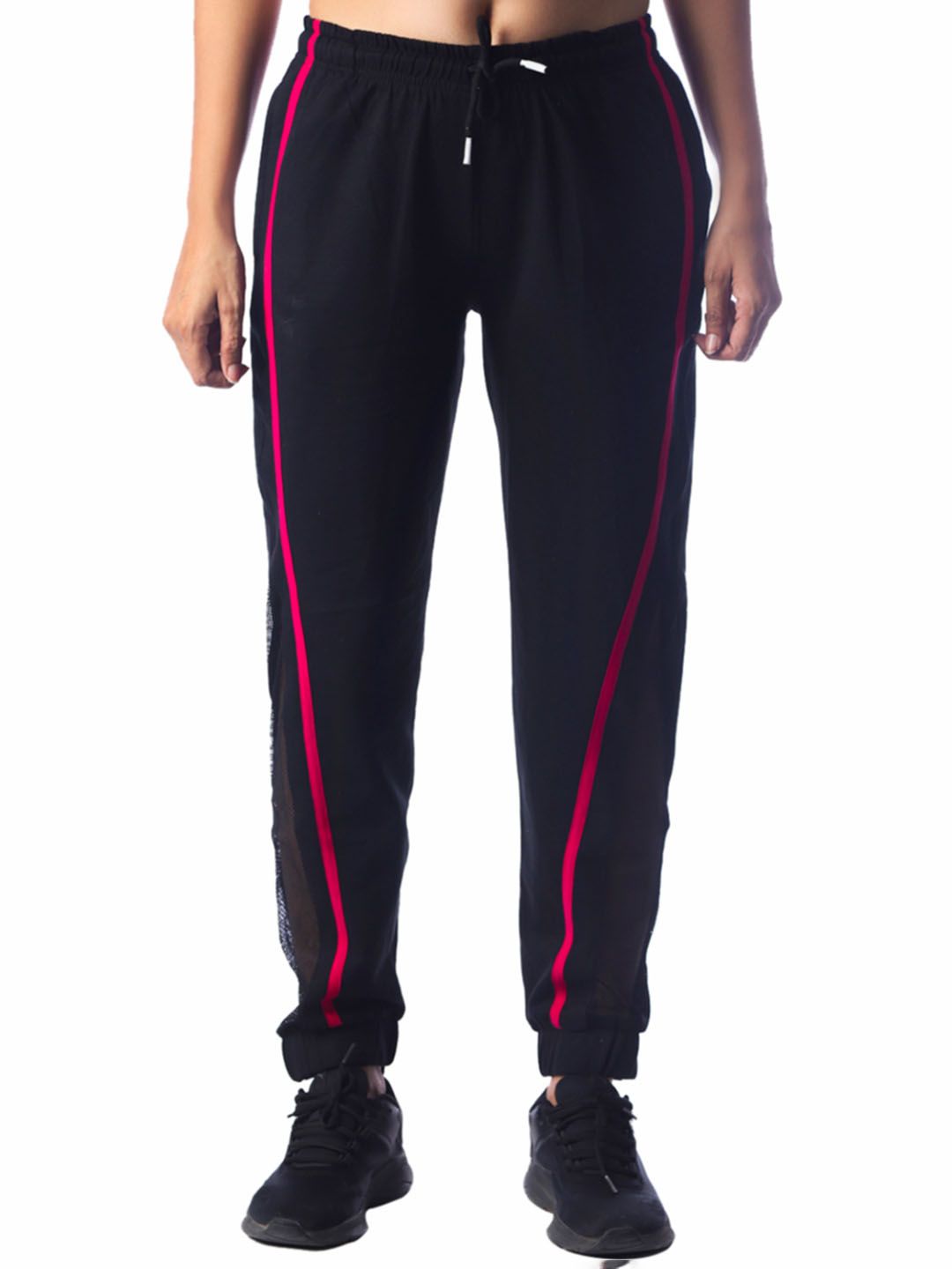 London Hills Women Striped Cotton Regular Fit Mid-Rise Joggers-picture-10