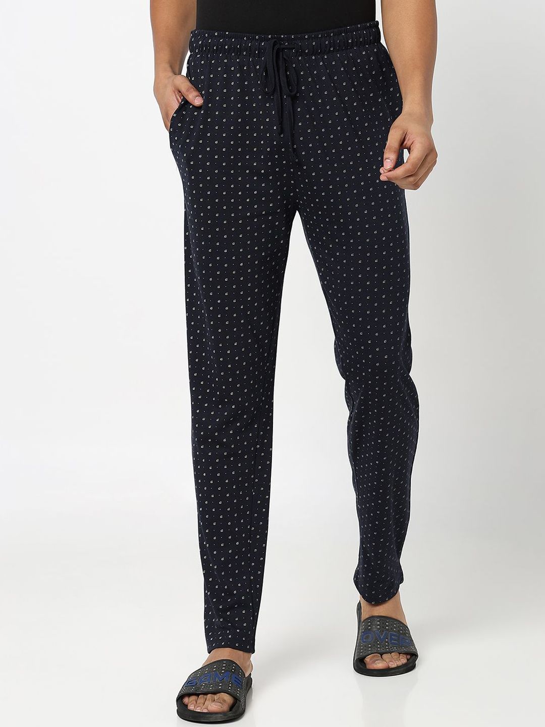R&B Men Printed Pure Cotton Lounge Pants-picture-12