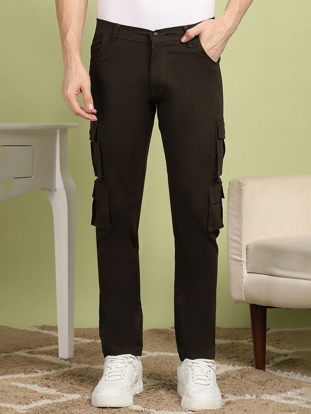 FUBAR Men Slim Fit Cotton Cargos-picture-20