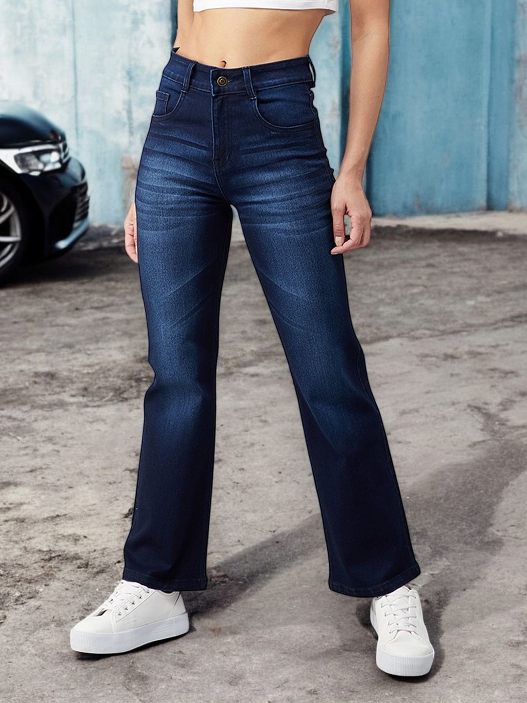 DressBerry Women Wide Leg Stretchable Jeans-picture-28