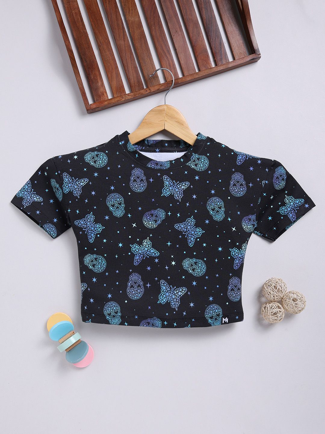 YK X Minute Mirth Girls Conversational Printed Pure Cotton Crop Top-picture-27