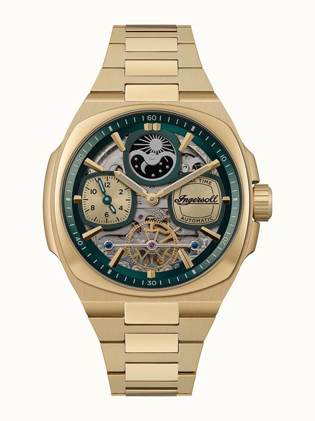 Ingersoll Men Dial & Stainless Steel Bracelet Style Straps Analogue Automatic Watch I15803-image-22
