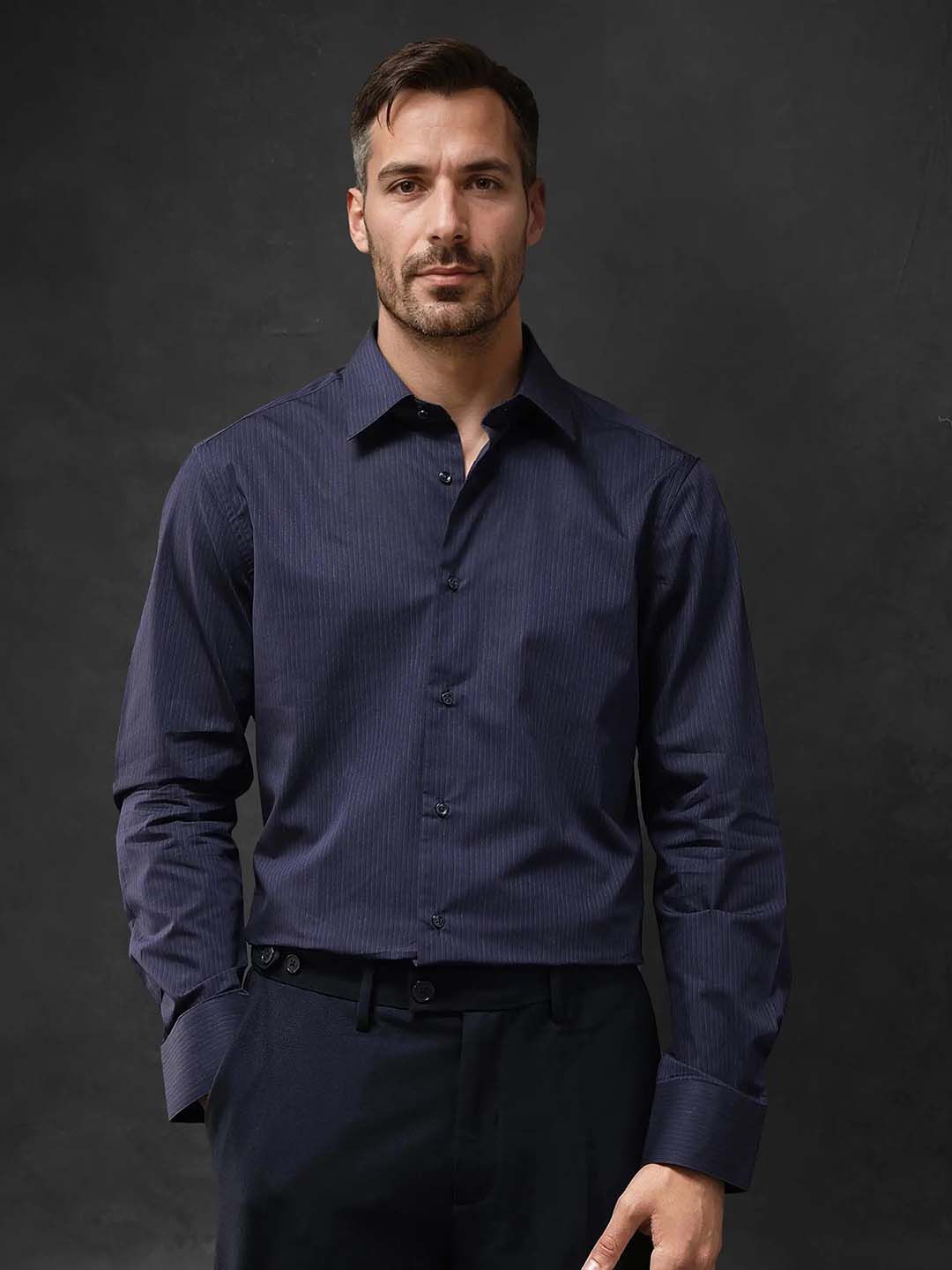 RARE RABBIT Men Comfort Textured Cotton Formal Shirt-picture-39