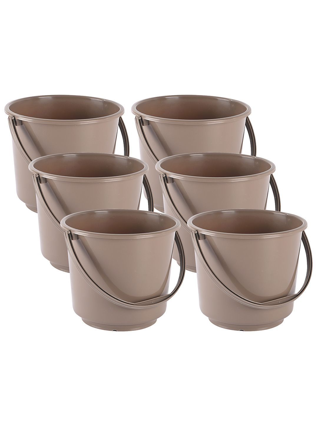 Kuber Industries Brown 6 Piece Multi-Purpose Small Bucket- 5 ltr-picture-25