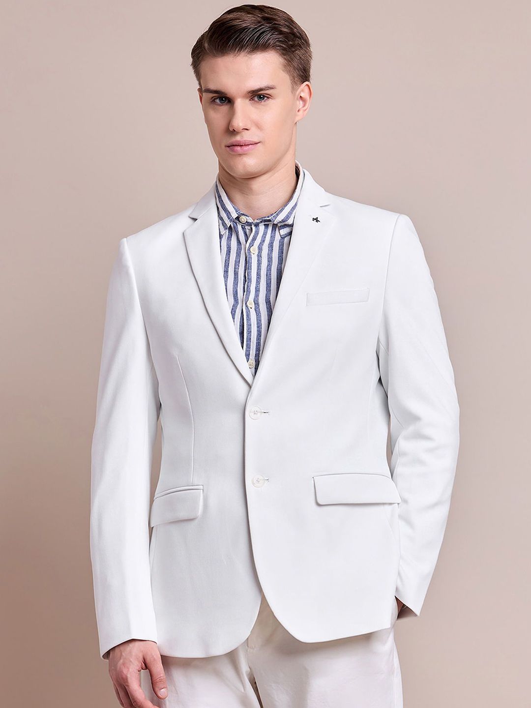 Arrow Zero Calorie Fit Notched Lapel Collar Single Breasted Formal Blazer