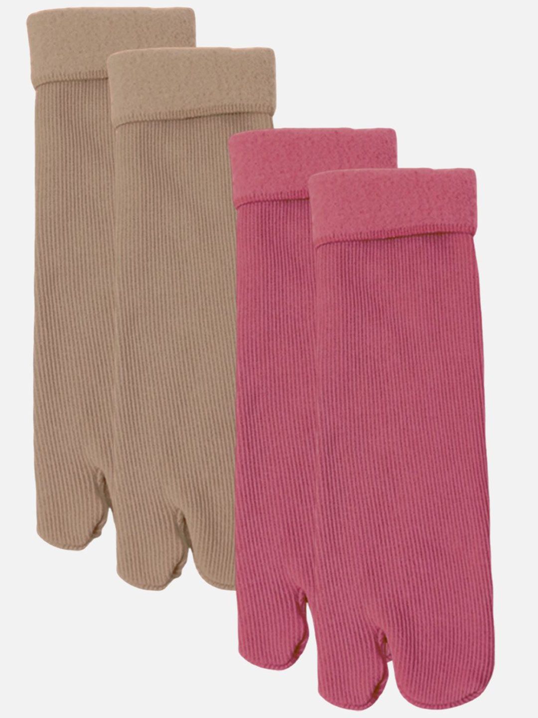 FIMS Women Pack Of 2 Striped Calf Length Socks-picture-25