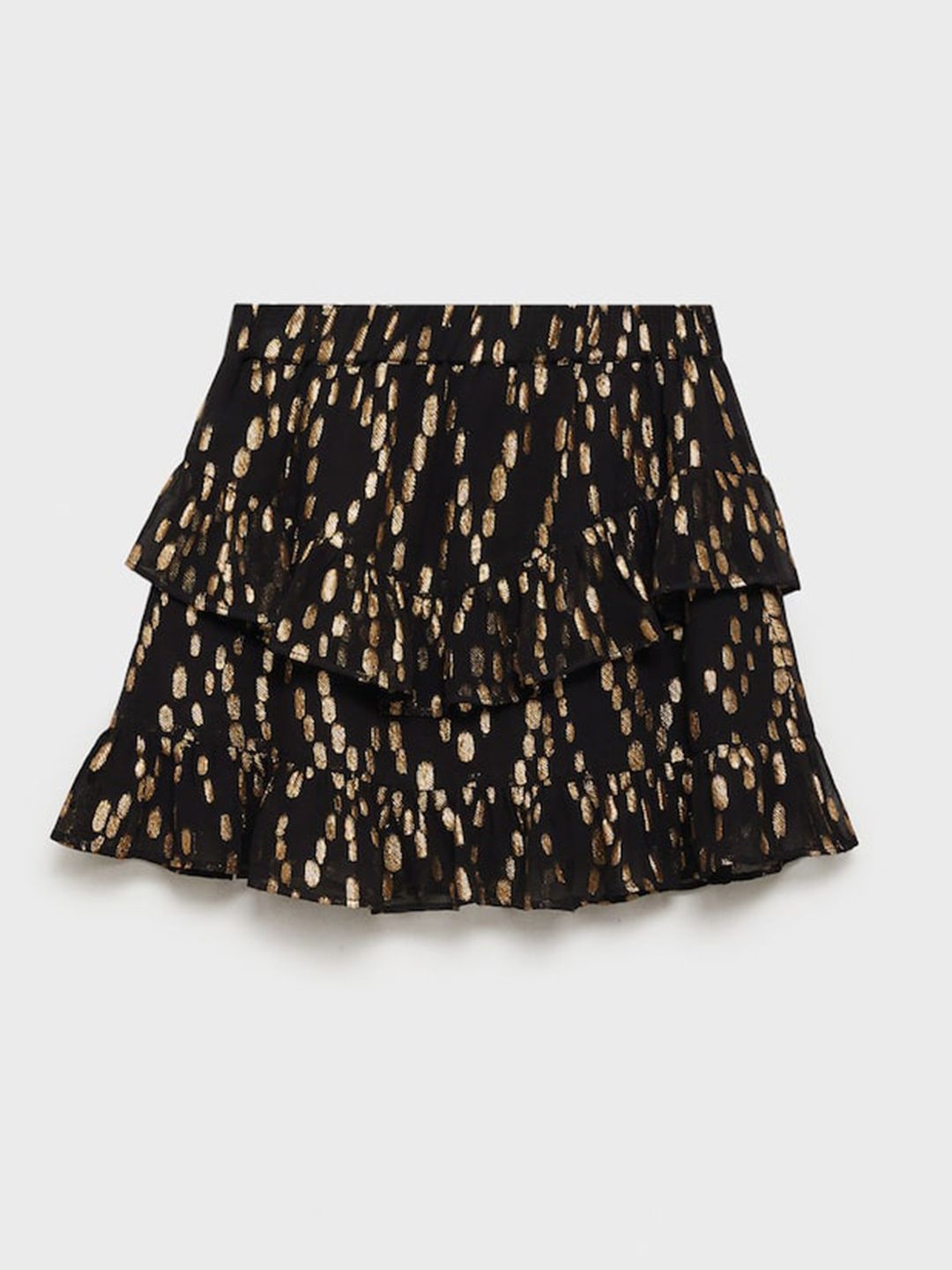 Mango Kids Girls Embellished Ruffle Skirt-picture-3