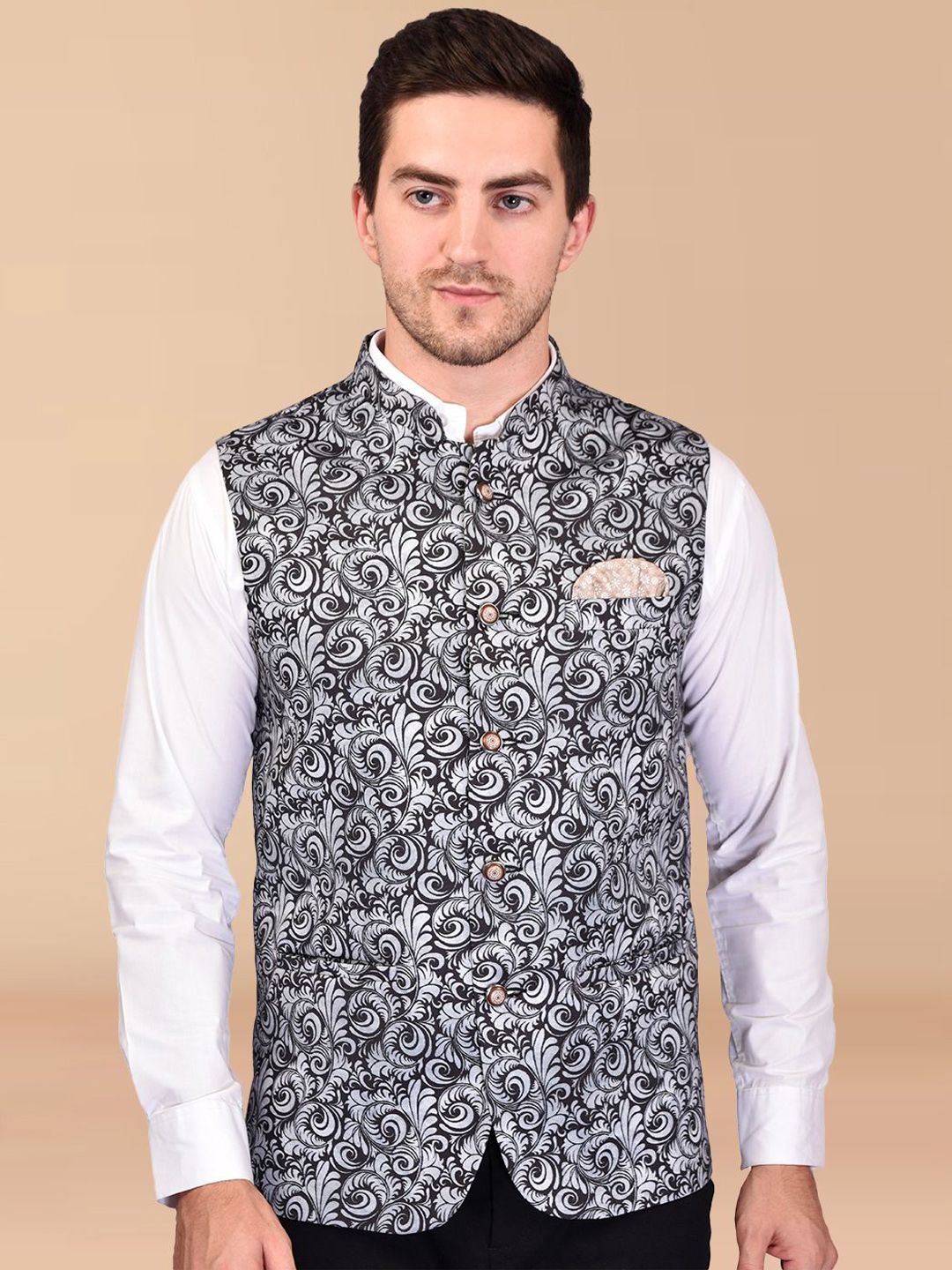 PRINTINDIA Men Printed Woven Nehru Jacket-picture-18