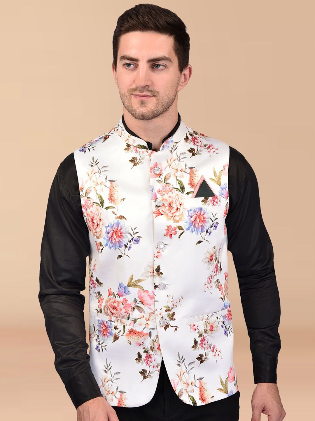 PRINTINDIA Men Printed Mandarin Collar Nehru Jacket-picture-21