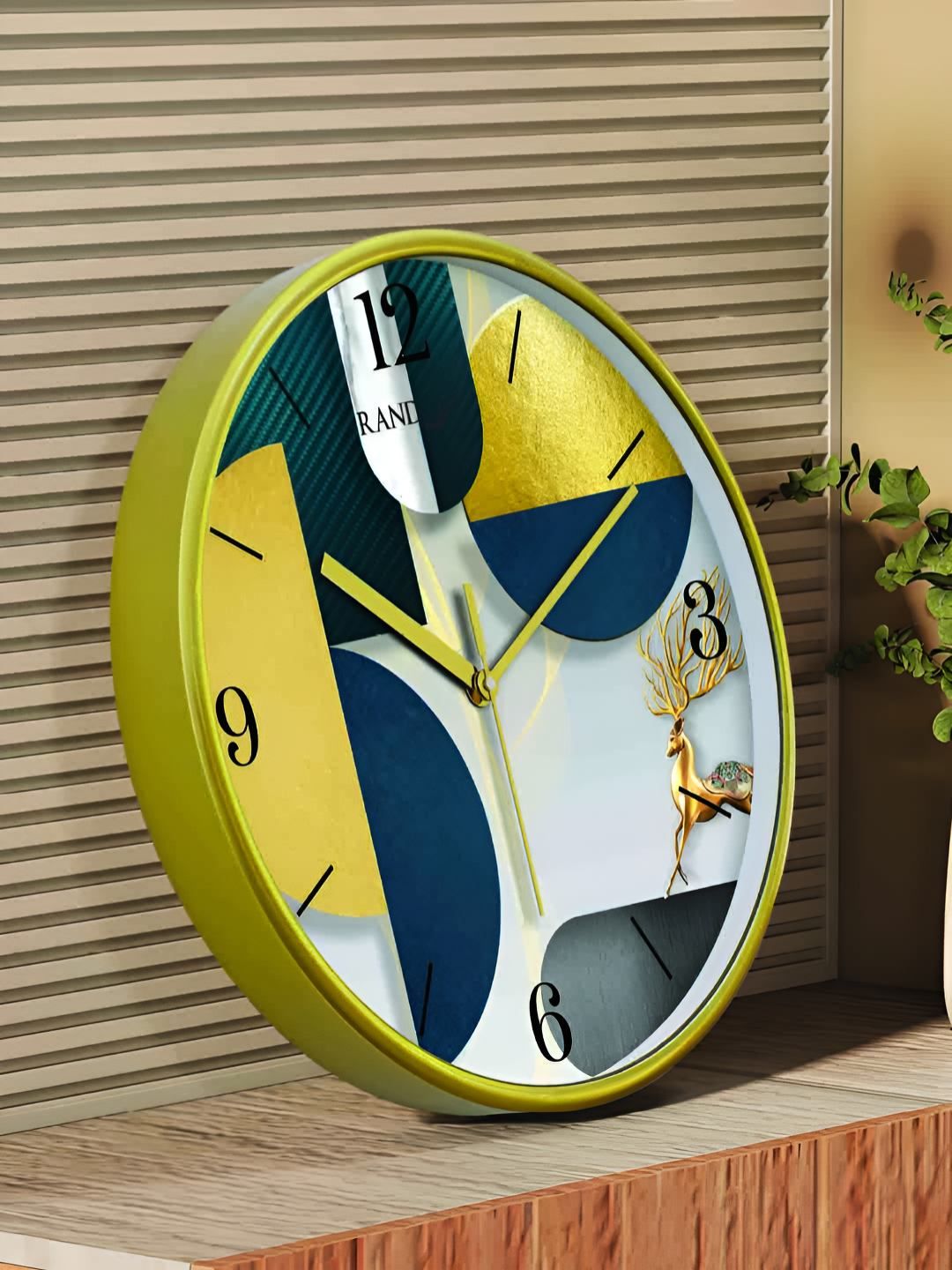 RANDOM Green & Teal Printed Contemporary Wall Clock-picture-32