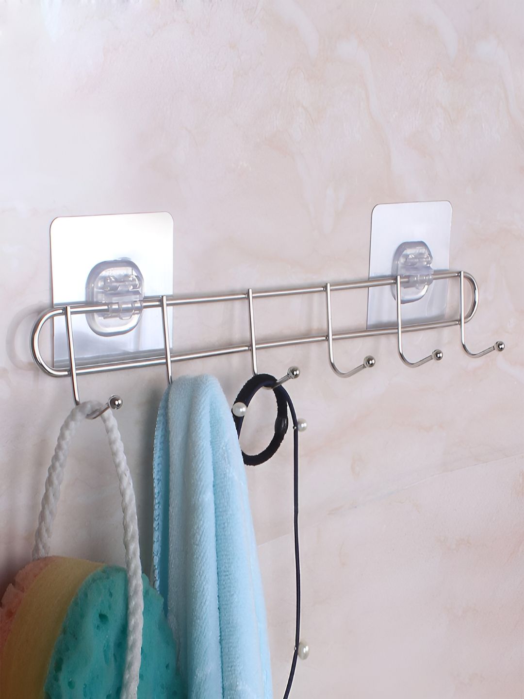 HOKIPO Transparent Stainless Steel Wall Adhesive Hook-picture-34