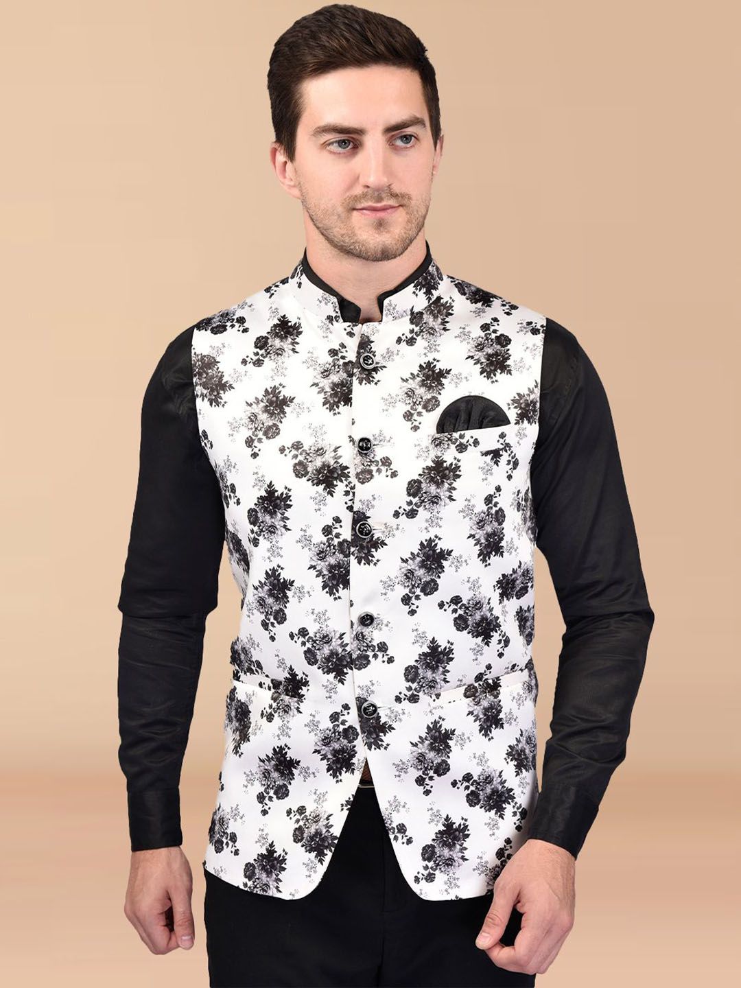 PRINTINDIA Men Printed Mandarin Collar Nehru Jacket-picture-20