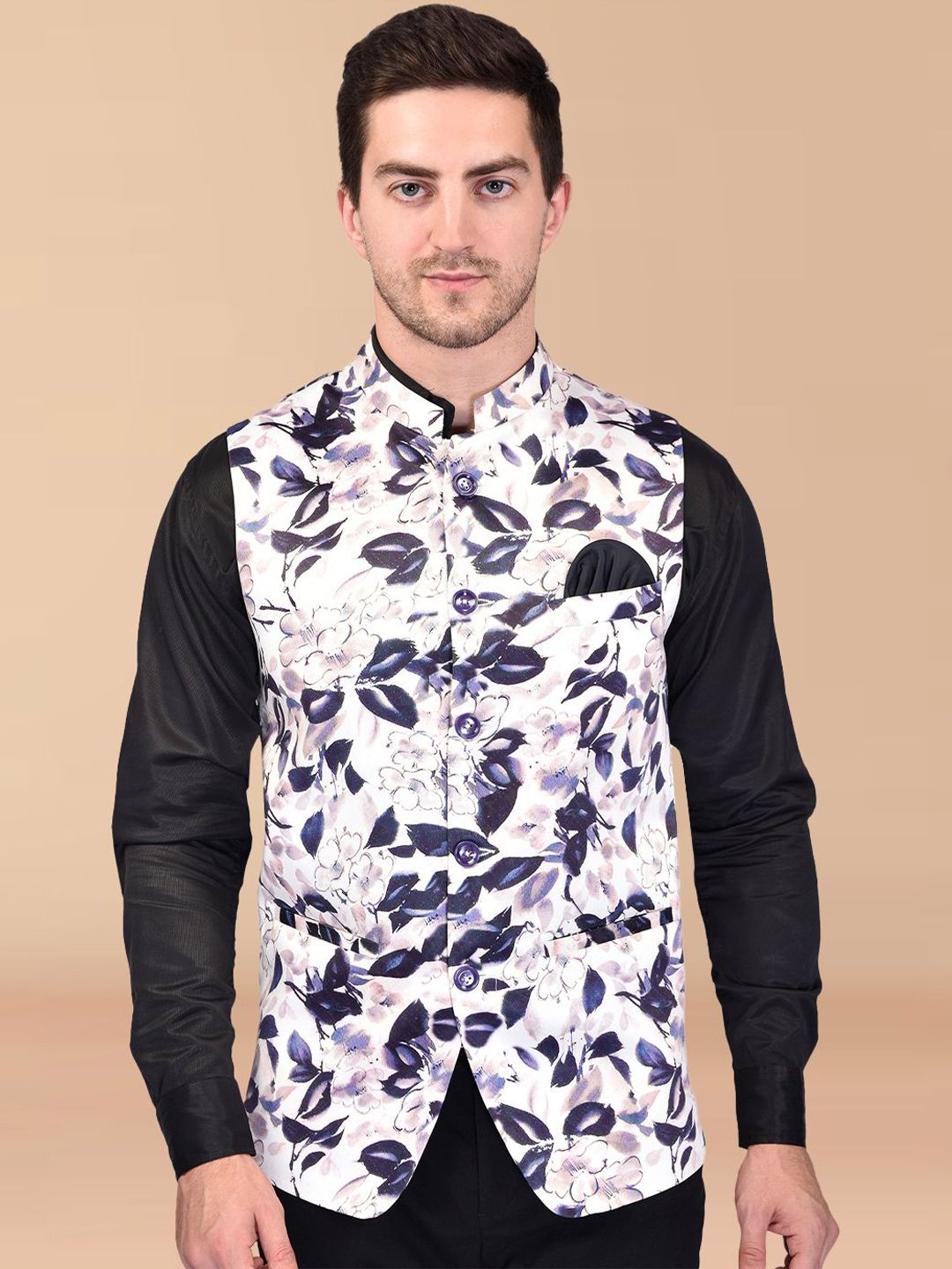 PRINTINDIA Men Printed Woven Nehru Jacket-picture-32
