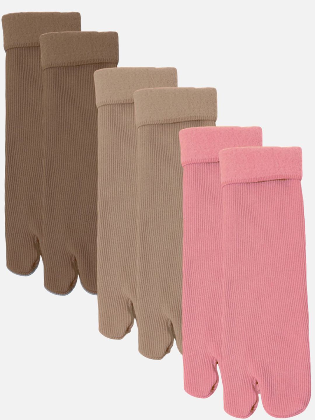 FIMS Women Pack Of 3 Striped Calf Length Socks-picture-26