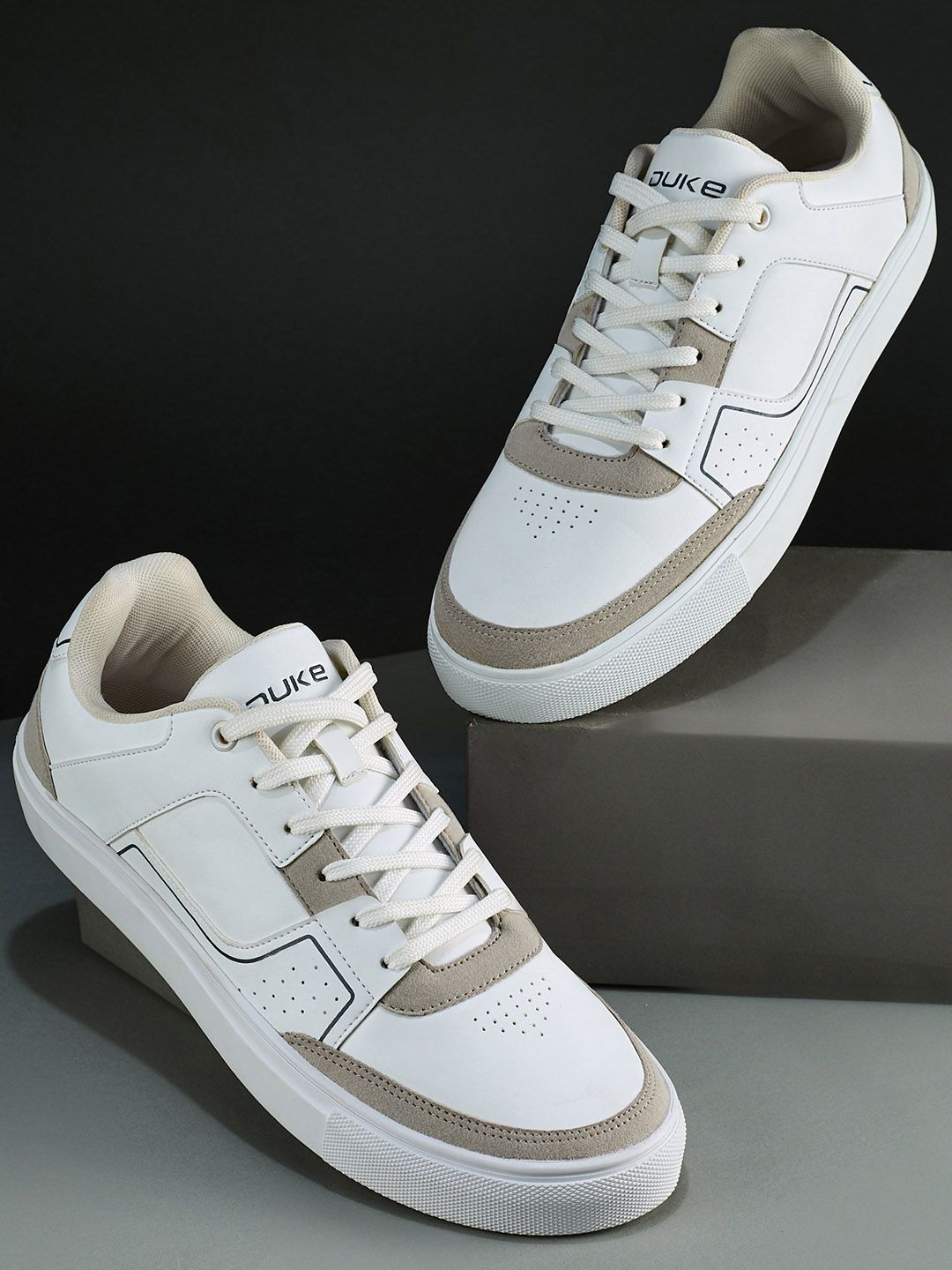 Duke Men Perforations Round Toe Sneakers-image-42