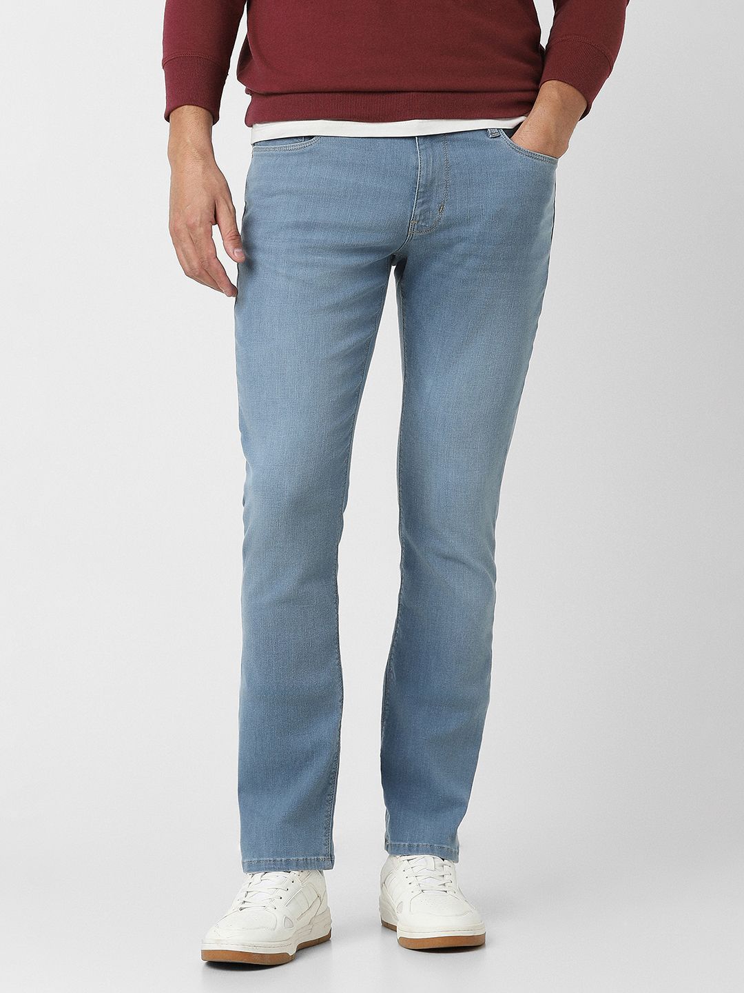 VAN HEUSEN DENIM LABS Men Cotton Mid-Rise Slim Fit Light Fade Jeans-picture-20