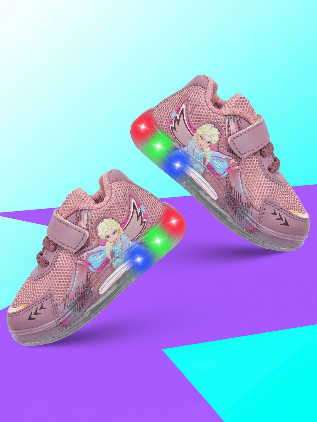 Siya Girls Textured LED Sneakers-image-14