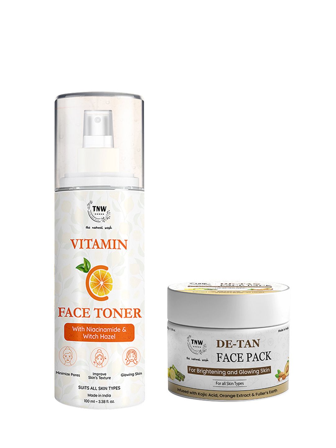 TNW the natural wash Set of Vitamin C Face Toner 100ml & De-Tan Face Pack 50g-picture-46