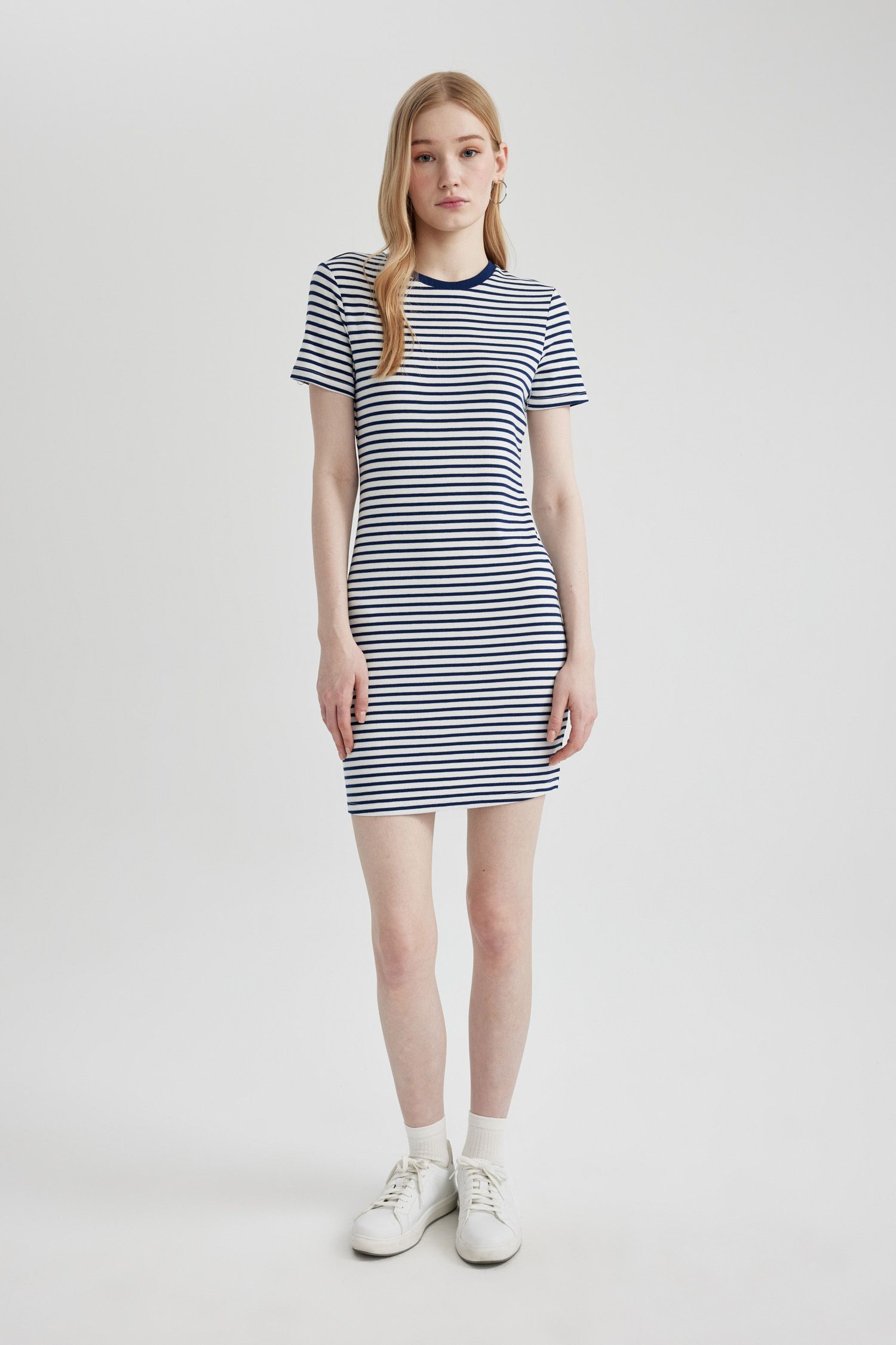 DeFacto Striped T-shirt Mini Dress-picture-16