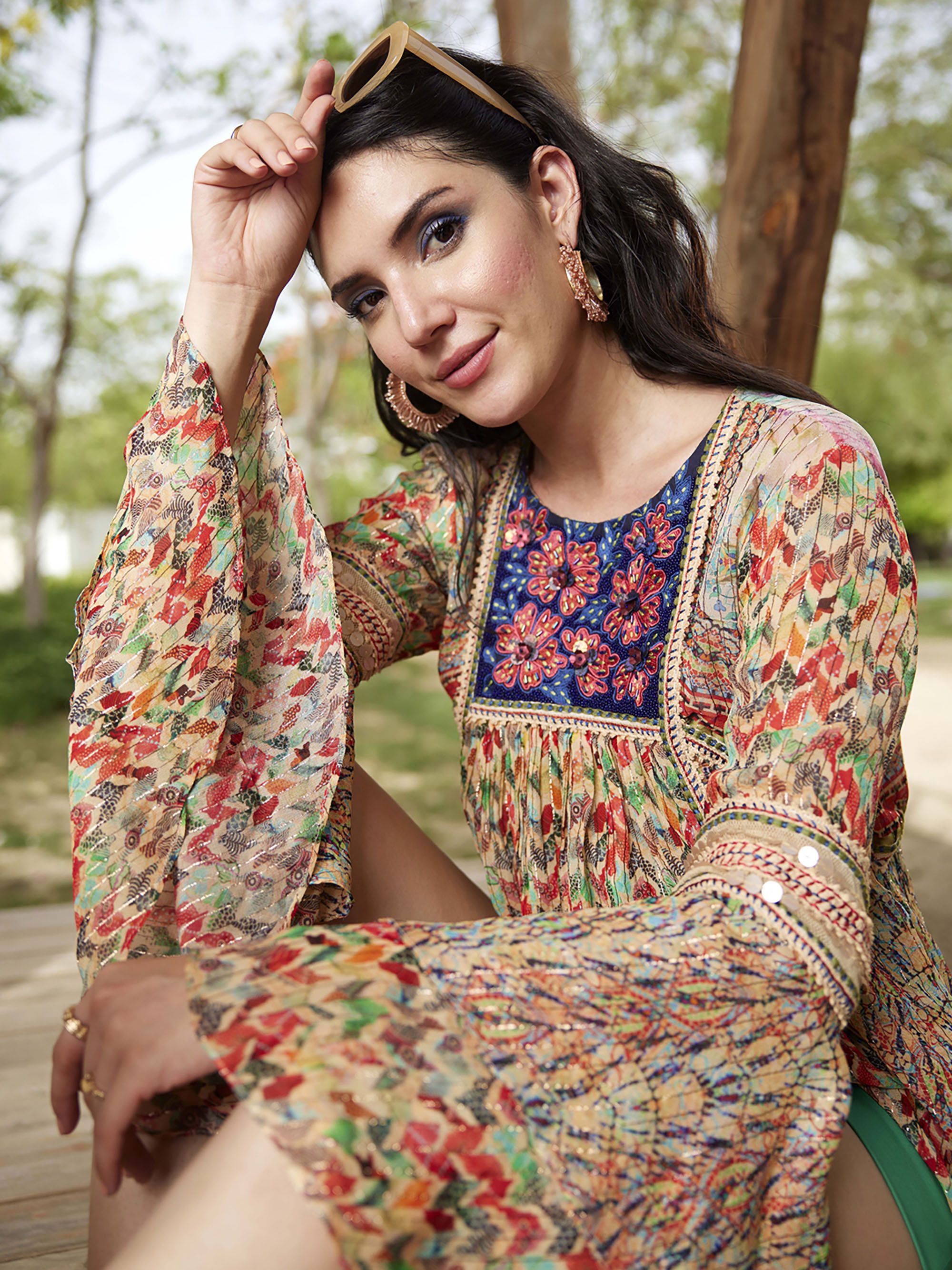 Bhanuni Floral Print Top-picture-17