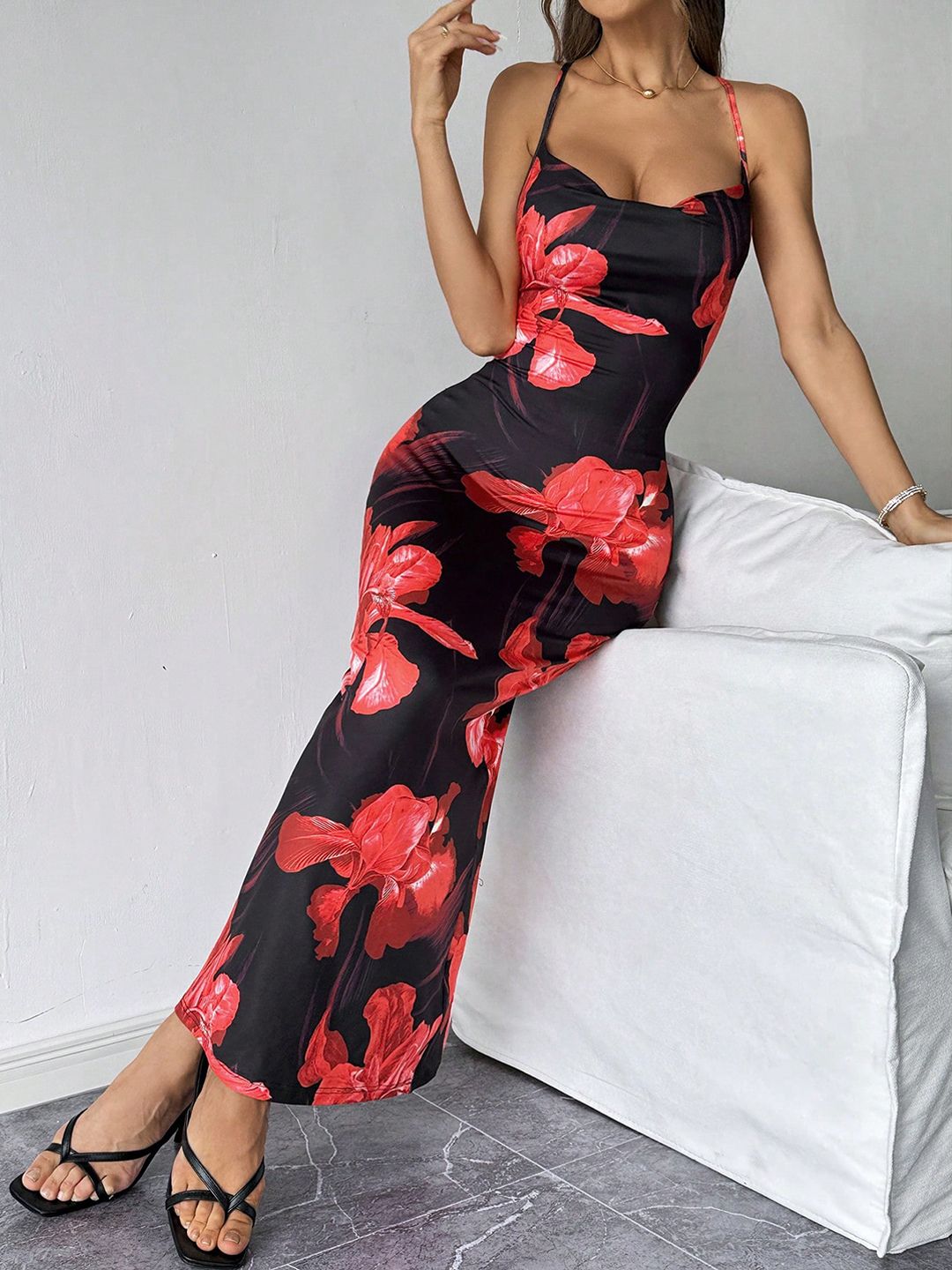 BAESD Women Floral Printed Maxi Dress-picture-14